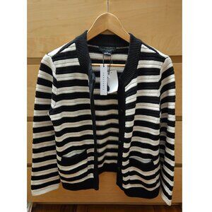 NWT Sanctuary Striped Knitted Sweater Cardigan Women's Size Small Cotton Blend
